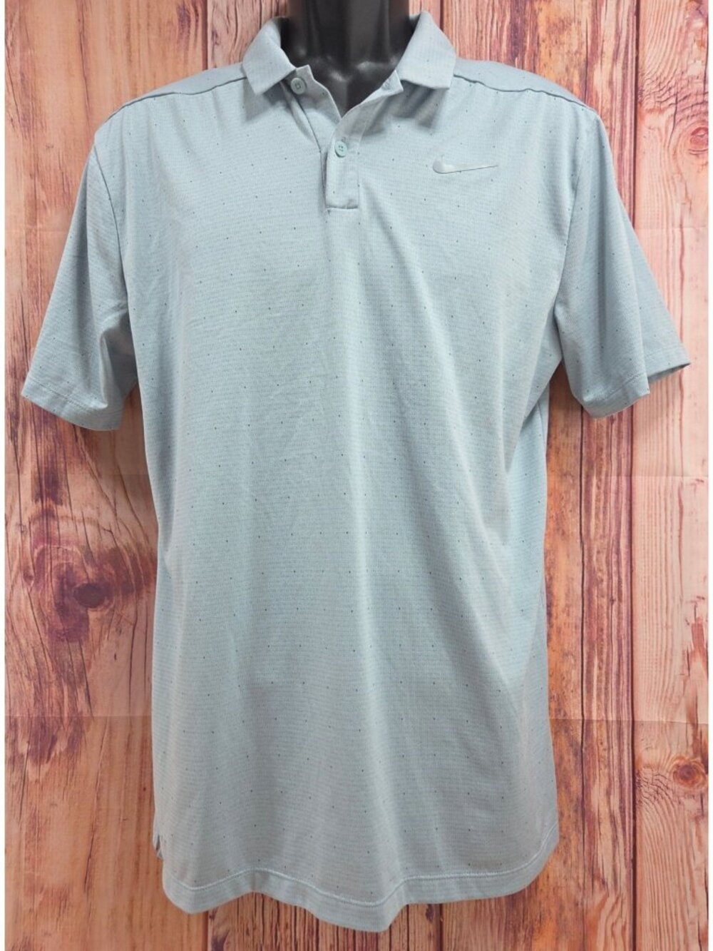 Nike Golf Mens Dri-Fit Blue Polo Shirt Medium Lightweight Polyester
